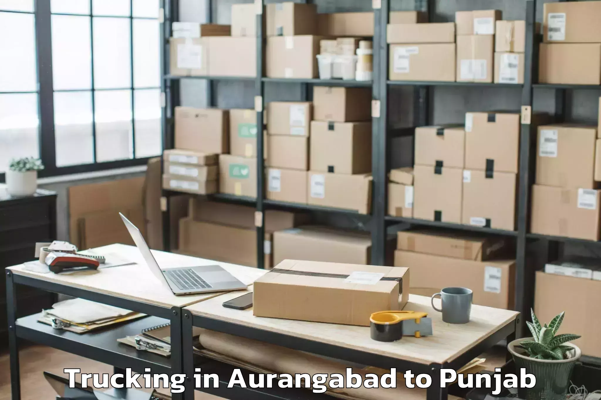 Easy Aurangabad to Begowal Trucking Booking